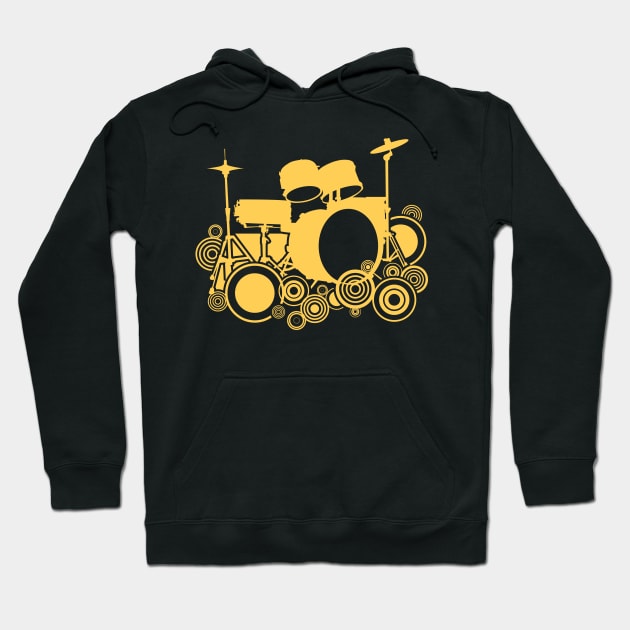 Drummer Gift Drums Player Percussion Hoodie by AlleyField